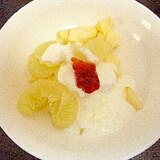 ダイエット♡朝食イチゴジャム♡林檎みかんヨーグルト